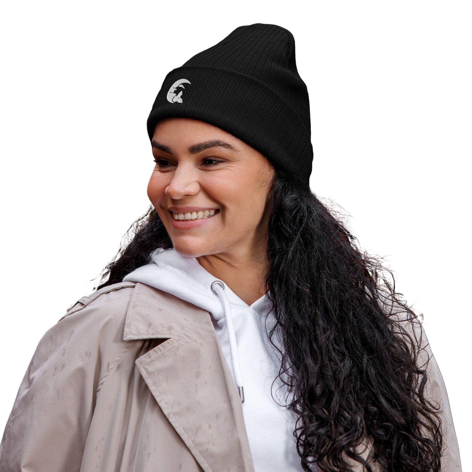 bonnet noir en coton bio batatiz pour l'hiver