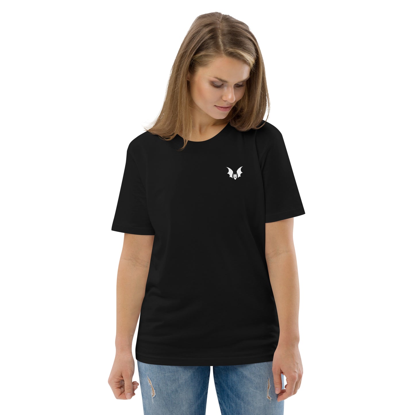 t-shirt noir unisexe en coton bio batatiz